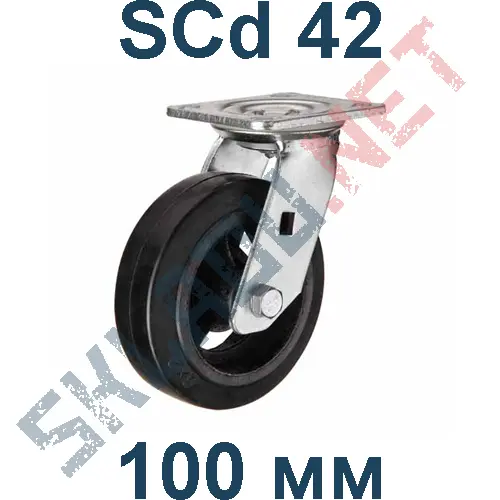 Колесная опора чугунная SCd 42  100 мм поворотная Китай в Орле