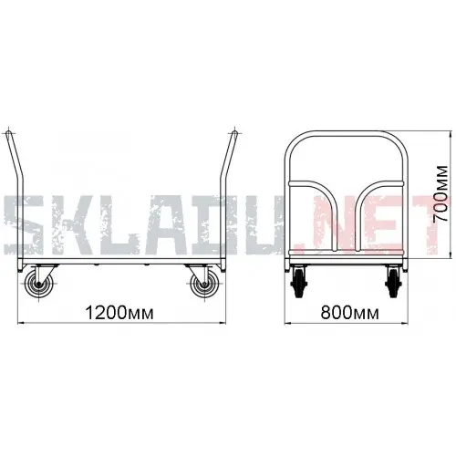 Платформенная тележка ТКД 6 800х1200 Rusklad в Орле